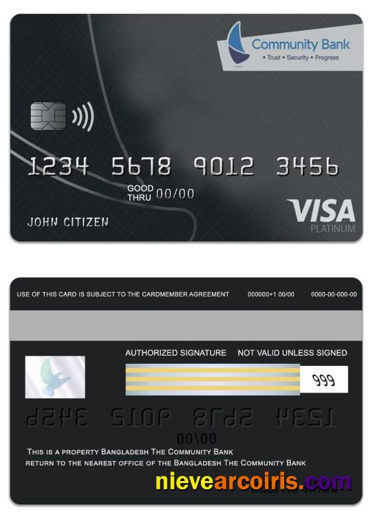 Bangladesh The Community Bank visa platinum card